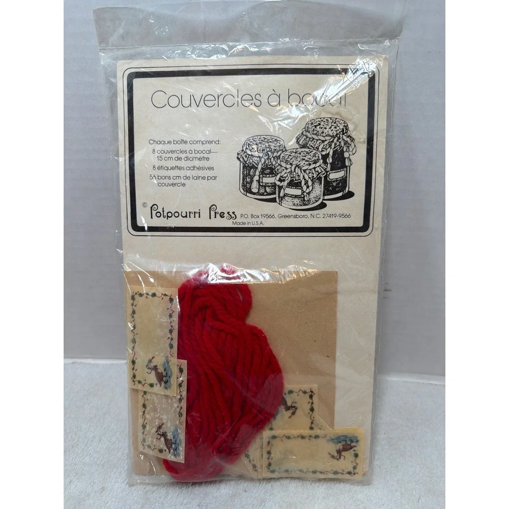 Potpourri Press Jar Toppers Red Christmas Canada Goose Vintage Kit Geese